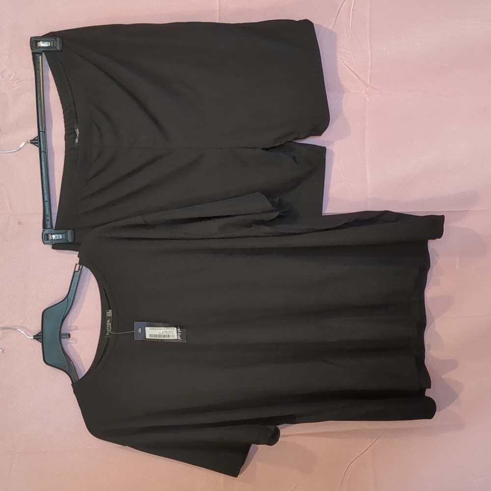 Nasty Gal Plus Ribbed Oversized Tee and Cycling Short Matching Set in Black